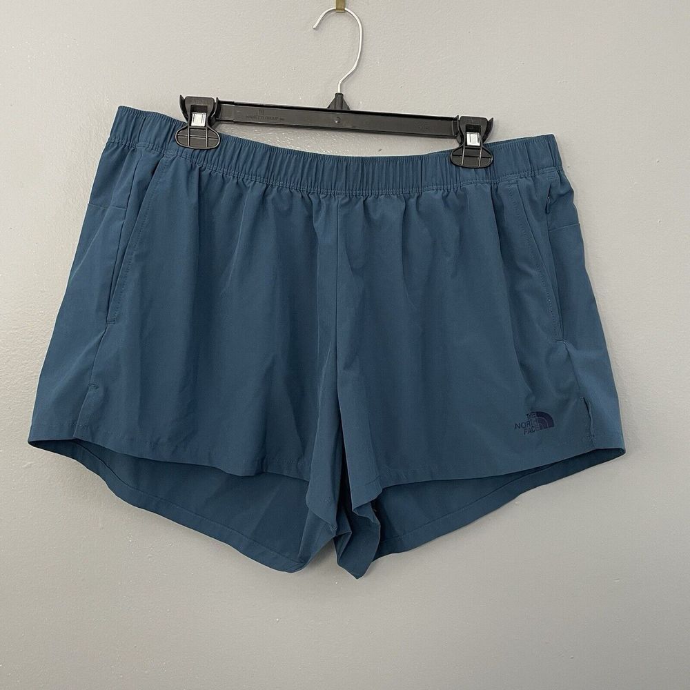 The North Face Shorts Womens XXL Blue Active Lightweight Pockets Workout Running